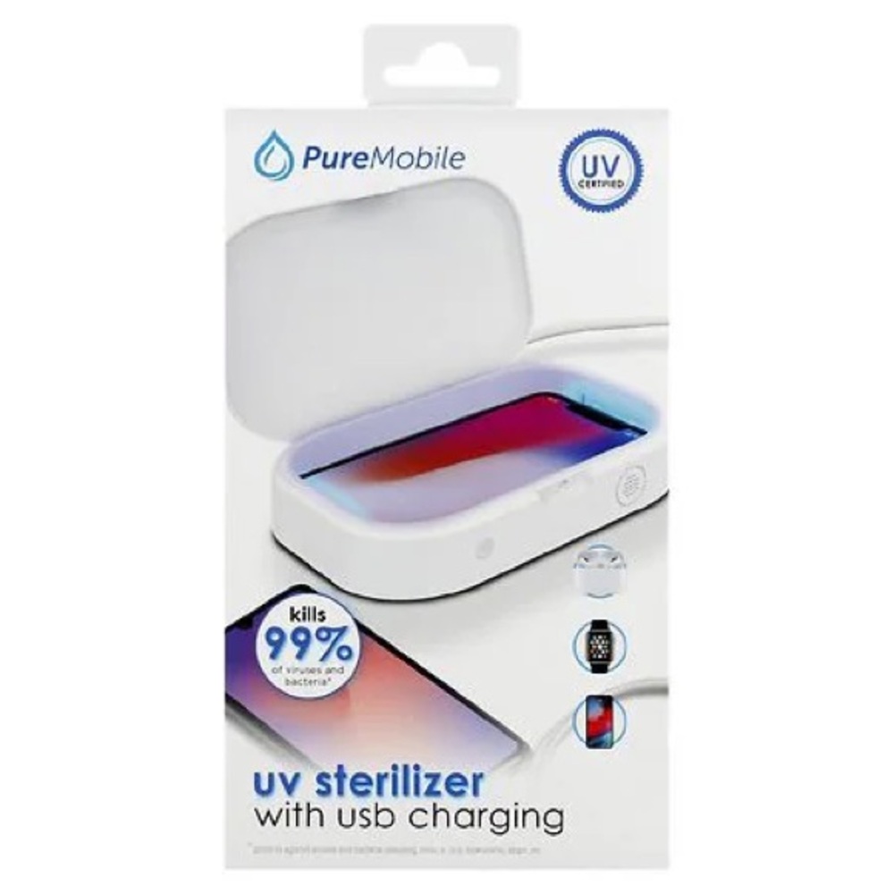 White UV Sterilizer with USB Charging
